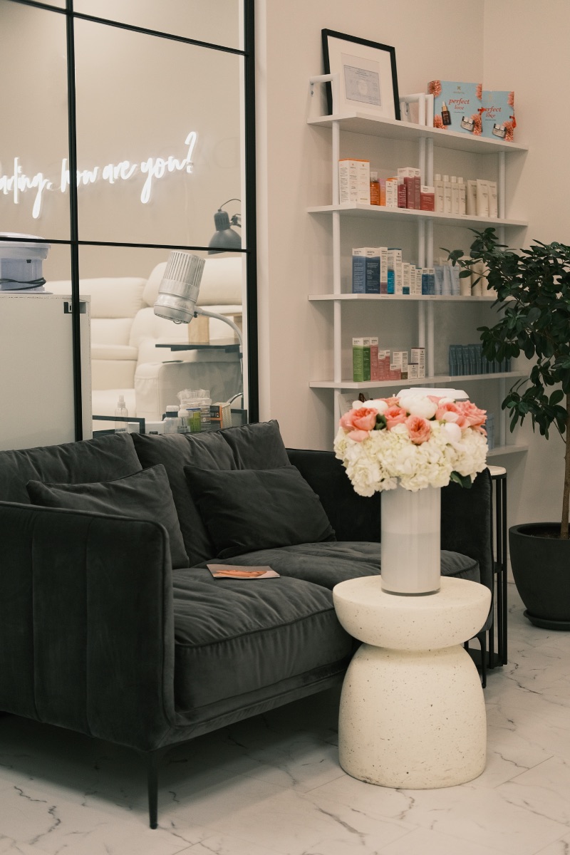 Nail salon area at Darlings Beauty Lab in NoMad