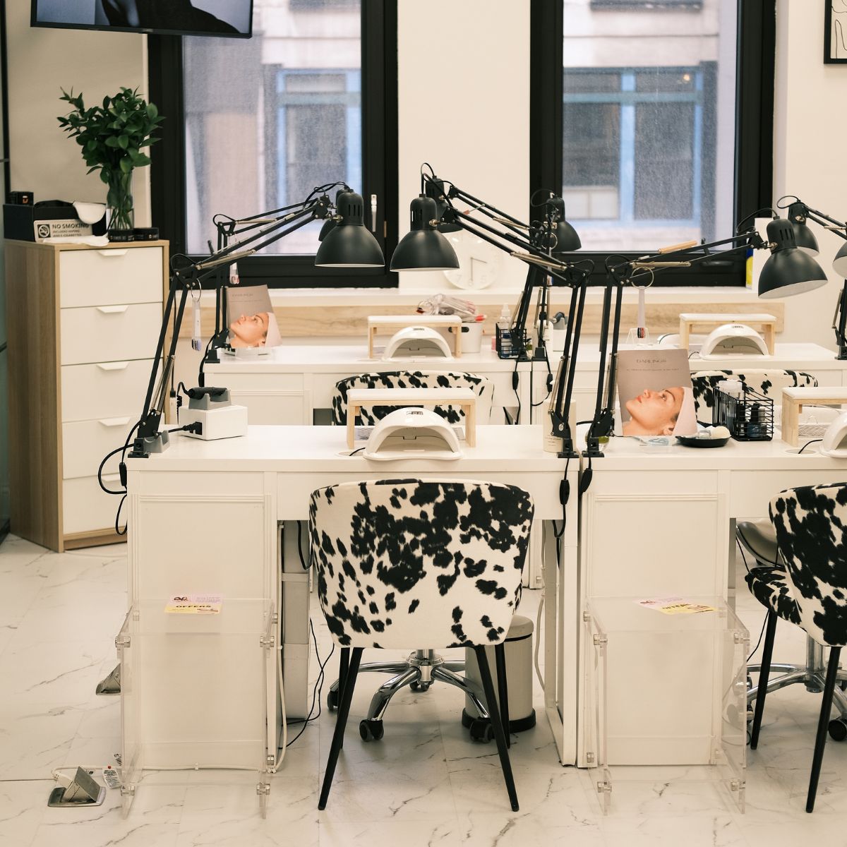 Interior view of Darlings Beauty Lab in Manhattan
