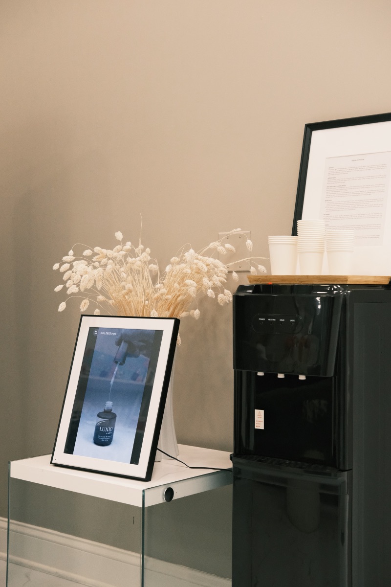 Reception area at Darlings Beauty Lab in Manhattan