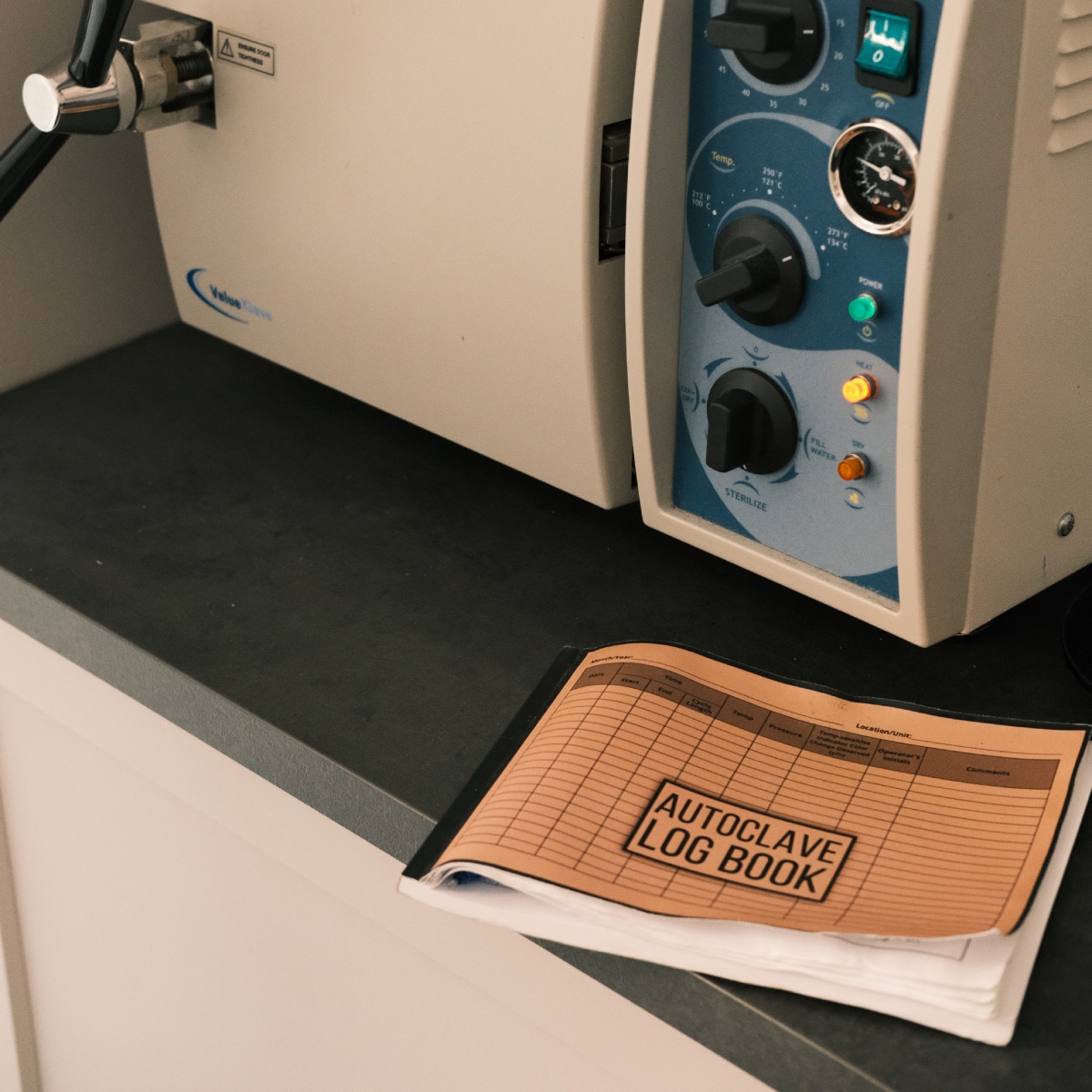 Autoclave log book and sterile storage process at Darlings Beauty Lab in NoMad